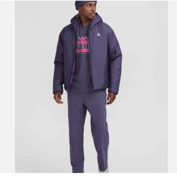 Nike ACG Therma-Fit Primaloft Hooded Packable Loose Repel Men's Jacket Size L - Picture 3 of 16